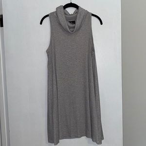 Gray Cowl Neck Tunic Dress - S